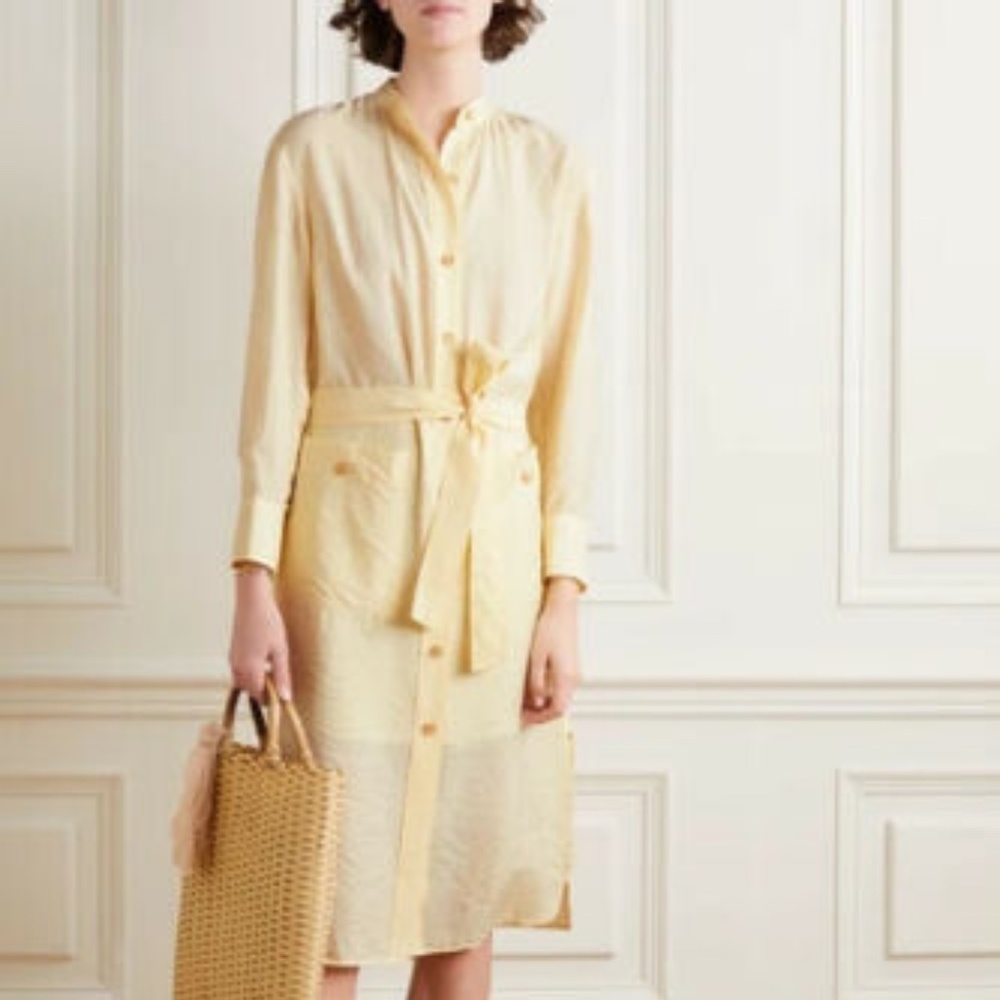 NEW!!!! Vince Belted Button Down Dress L